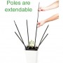 Extend the poles up to 36" and possibly higher if you place another poles on top.