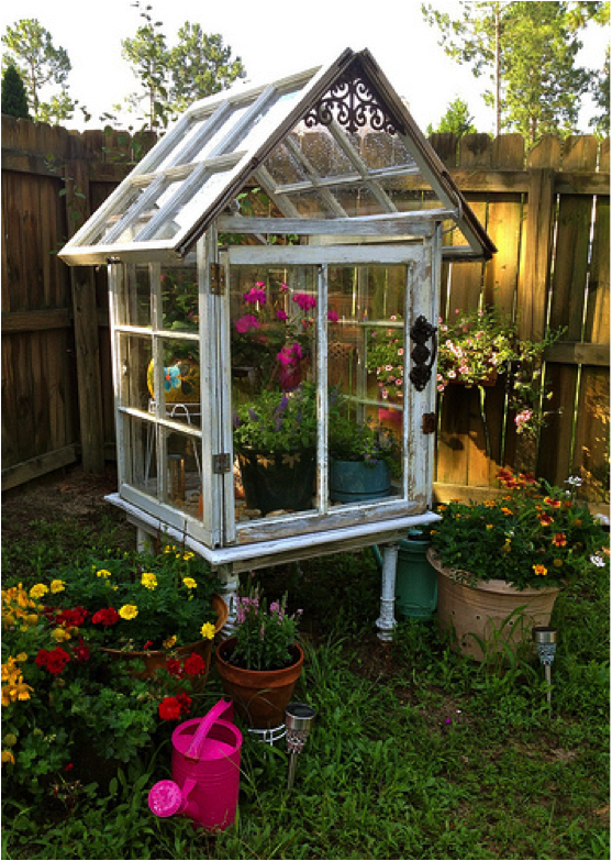 Miniature Greenhouse From Old Windows, Small Outdoor Greenhouse Box